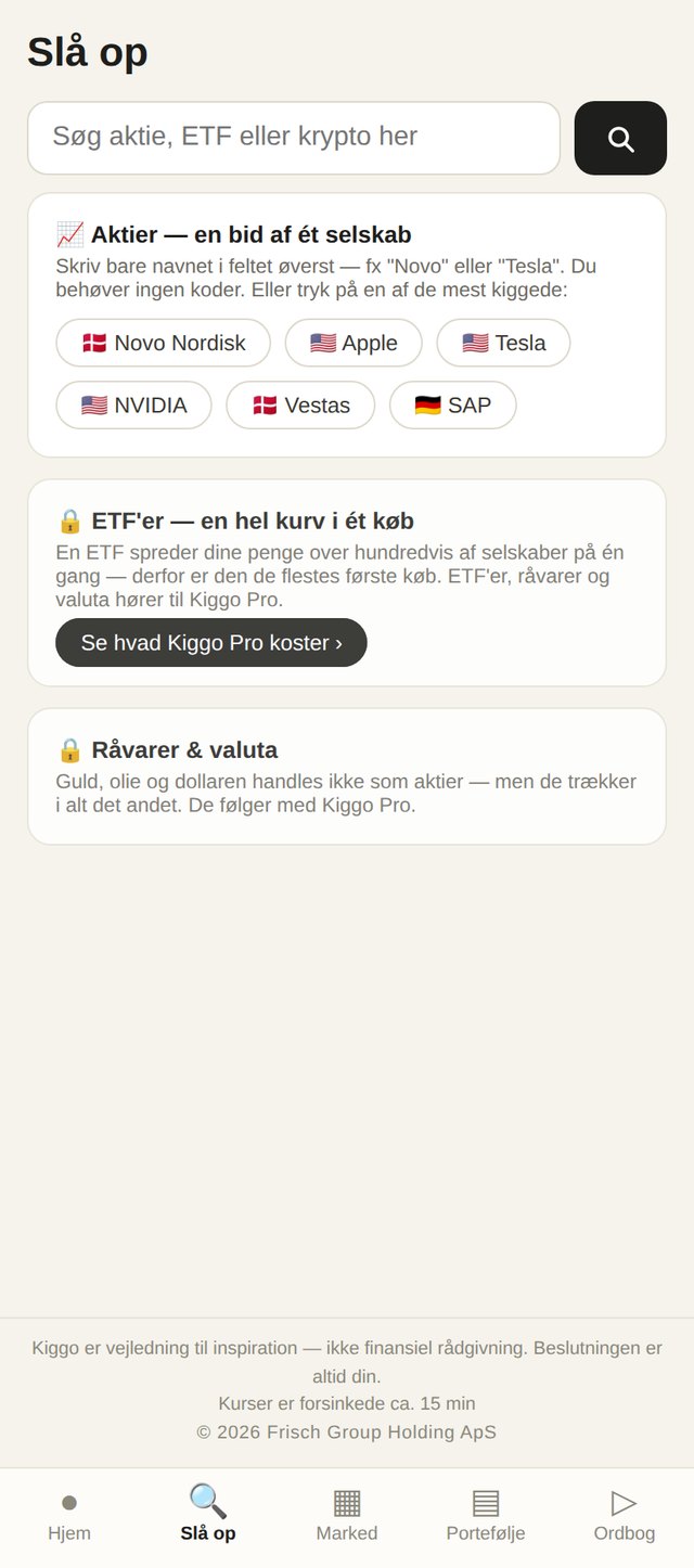 Søgningen: skriv Novo, og forslagene kommer med det samme.